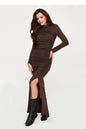Langes Kleid model 232018 Makadamia