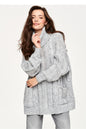 Rollkragenpullover model 232049 Makadamia