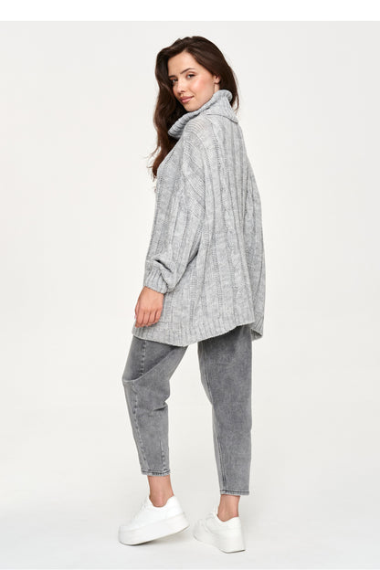 Rollkragenpullover model 232049 Makadamia