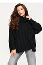 Rollkragenpullover model 232051 Makadamia