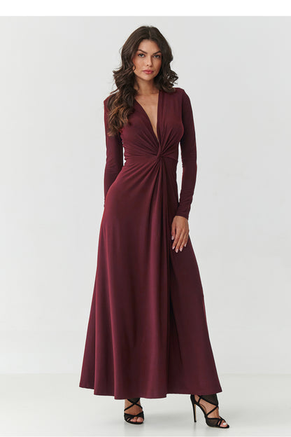 Langes Kleid model 232063 Makadamia
