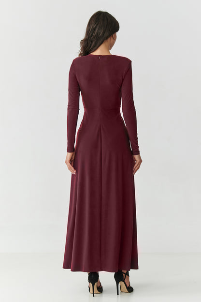 Langes Kleid model 232063 Makadamia