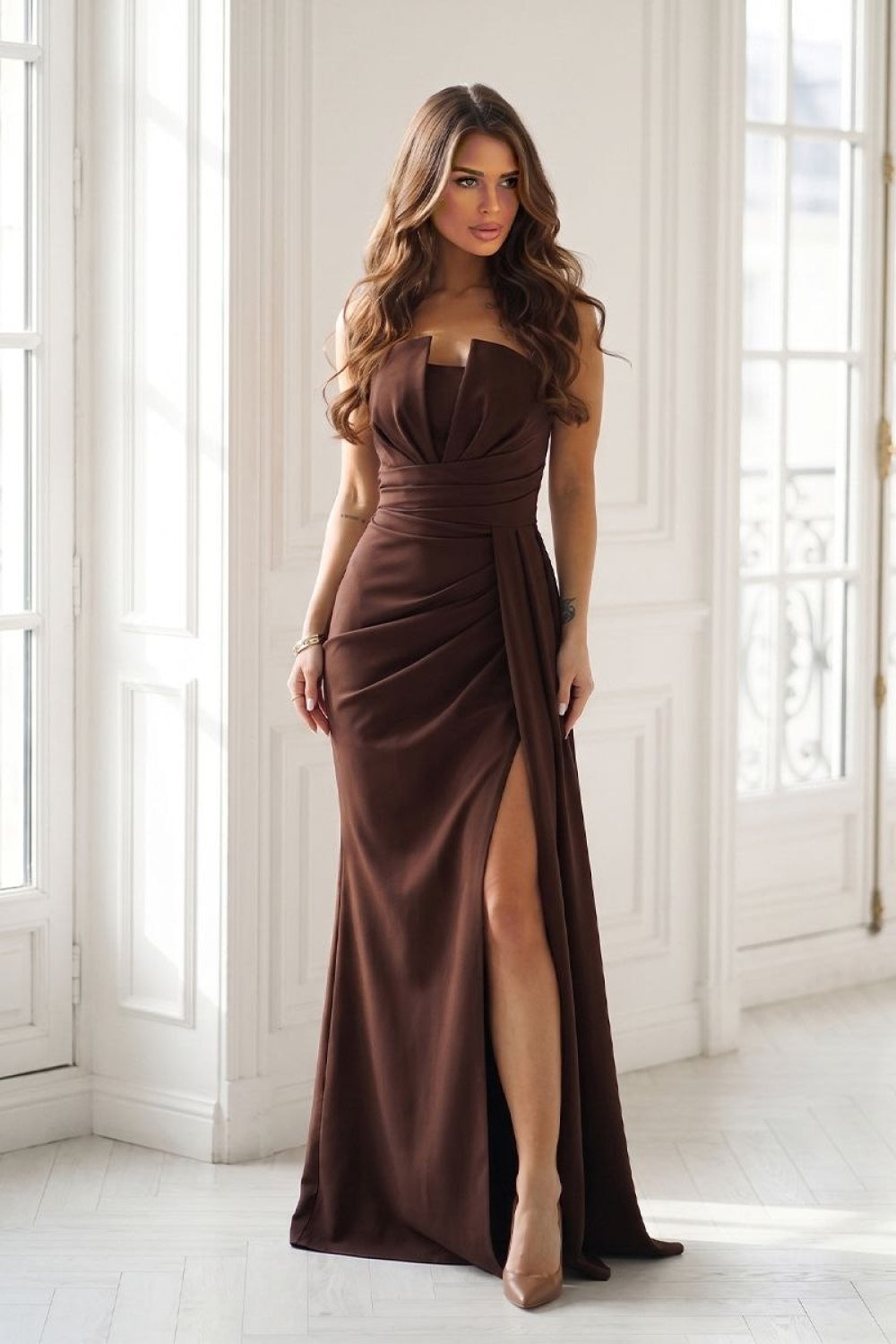 Langes Kleid model 232330 Bicotone