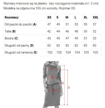 13-173 Sportliches Midikleid mit Taschen und Bindegürtel in der Taille - Mokkabraun