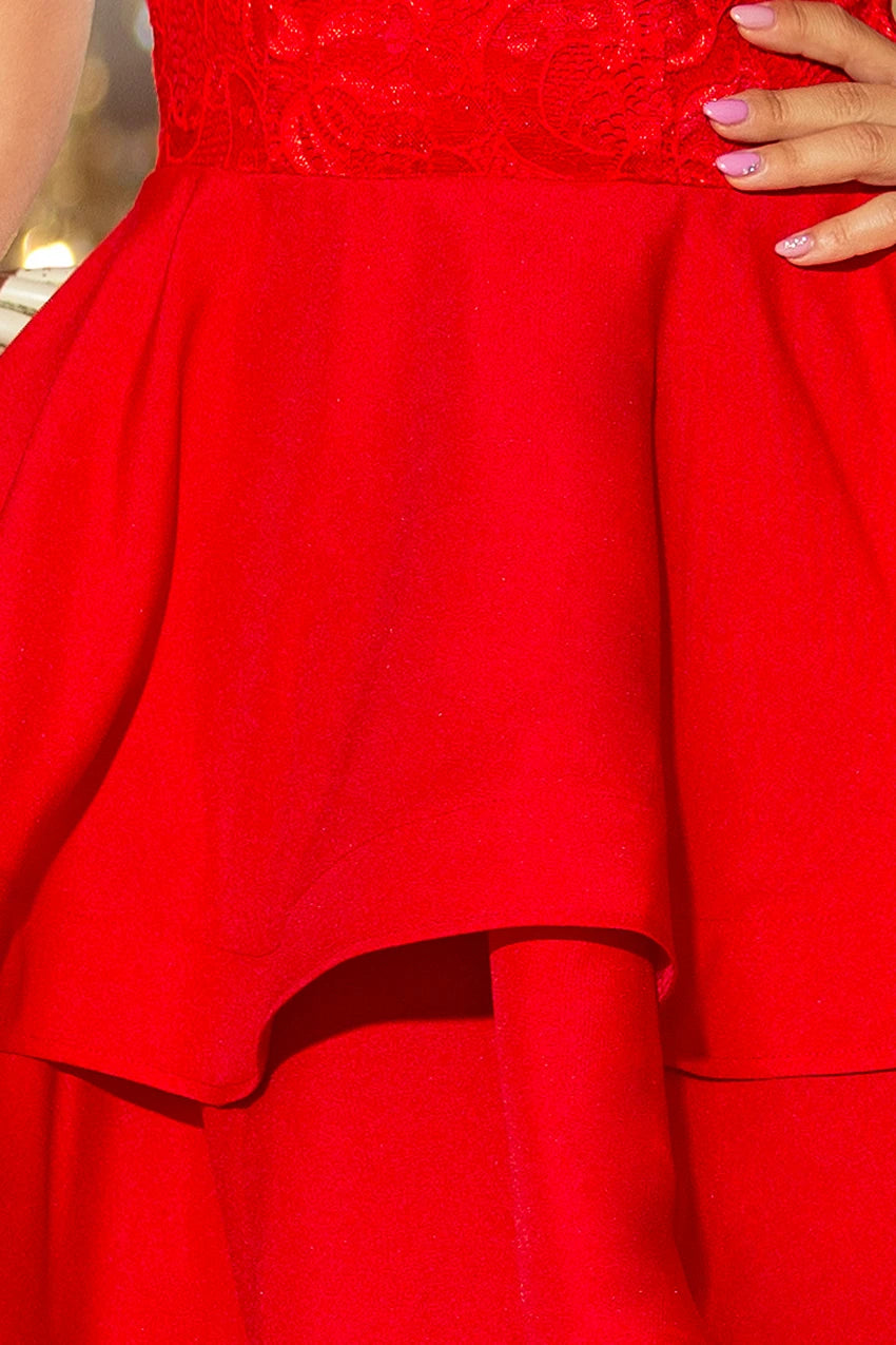 205-1 LAURA ausgestelltes Kleid mit Spitze