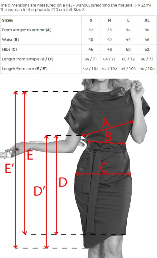 240-11 ROXI Bequemes Kleid mit asymmetrischem Rock und Gürtel - bordeauxrot