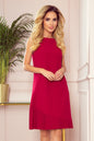308-2 KARINE - trapezförmiges Kleid mit asymmetrischer Falte
