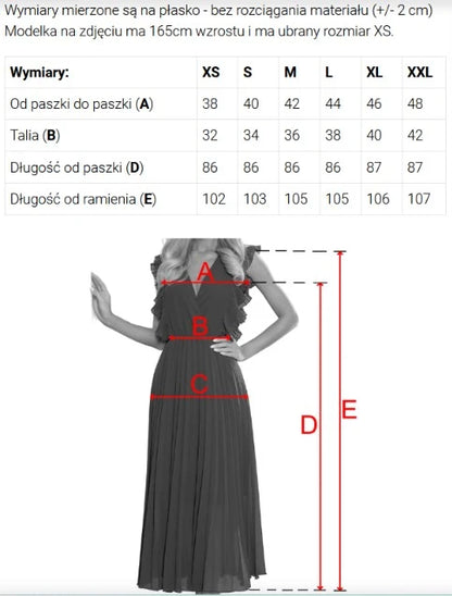 425-13 MATILDE Feminines Kleid mit Ausschnitt und kurzen Ärmeln - beige und blaue Blumen
