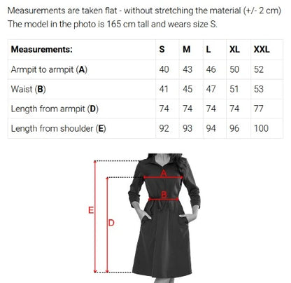 574-4 IVANA Bequemes Trapezkleid mit Ausschnitt und langem Ärmel - marineblau