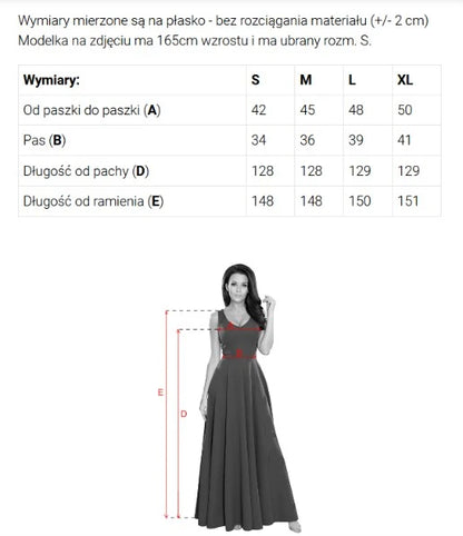 633-5 AURELIA Langes Kleid mit Schlitz und quadratischem Ausschnitt - dunkelbeige mit Glitzer