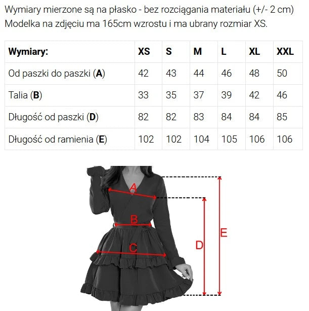 657-1 Elegantes Midikleid mit Wickelausschnitt und Tüllärmeln