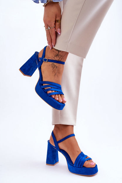 Sandals with heels model 179123 Step in style