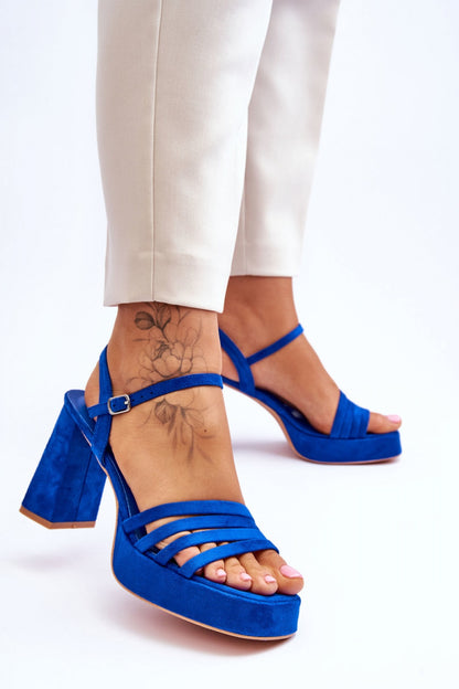 Sandals with heels model 179123 Step in style