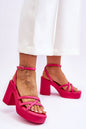 Sandals with heel model 180544 Step in style