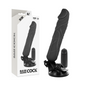 BASECOCK - REALISTISCHER VIBRATOR MIT FERNBEDIENUNG SCHWARZ 20 CM -O- 4 CM