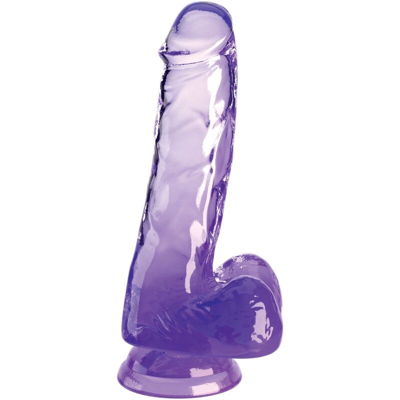 KING COCK - CLEAR REALISTISCHER PENIS MIT KUGELN 13.5 CM