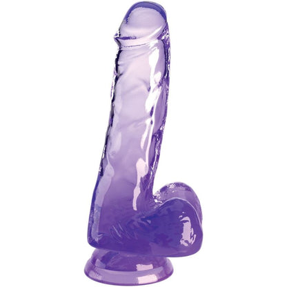 KING COCK - CLEAR REALISTISCHER PENIS MIT KUGELN 13.5 CM