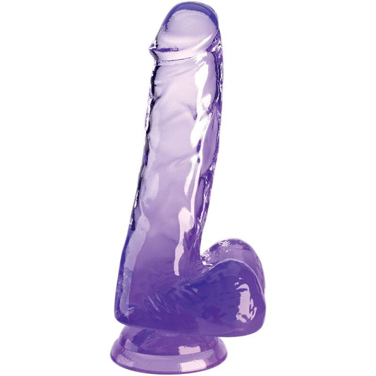 KING COCK - CLEAR REALISTISCHER PENIS MIT KUGELN 13.5 CM