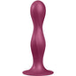SATISFYER - DOUBLE BALL-R SILIKONDILDO GRANAT