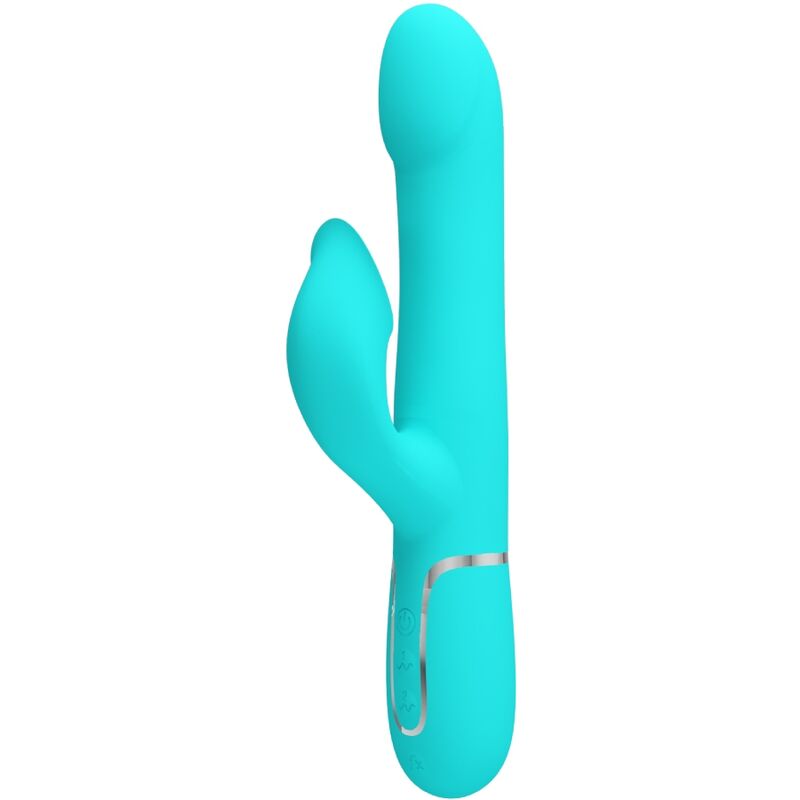 PRETTY LOVE - RABBIT VIBRATOR PEARLS AQUA