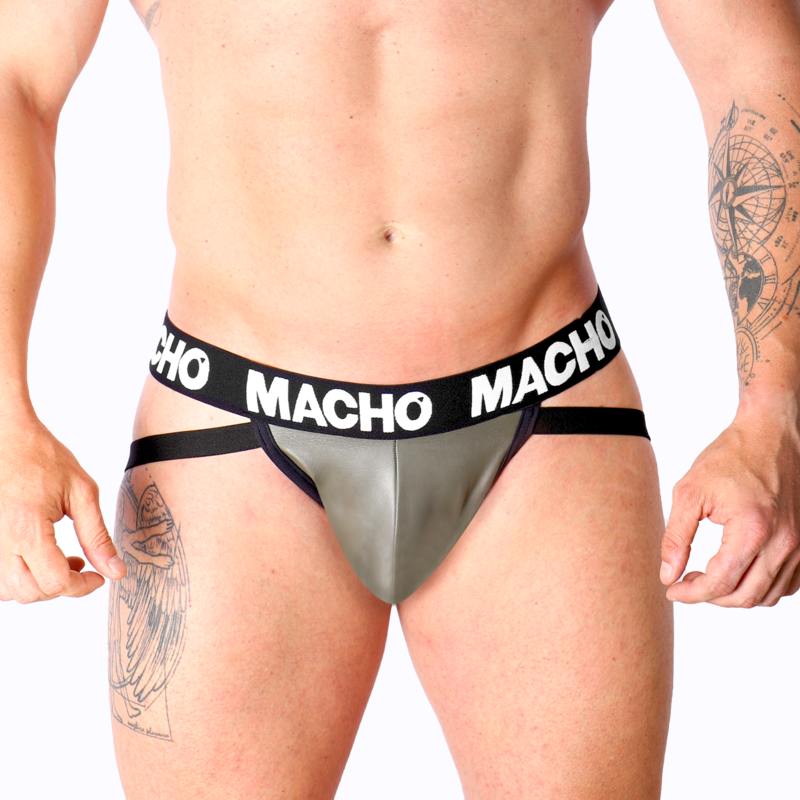 MACHO - MX27GR LEDERJOCK GRAU
