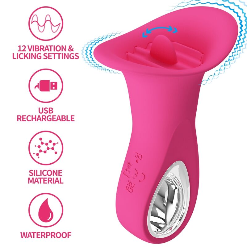PRETTY LOVE - CLYDE ORALVIBRATOR VIBRIERENDE ZUNGE 12 VIBRATIONEN