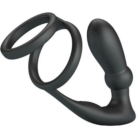 PRETTY LOVE - EMONI PENISRING + ANAL PLUG 12 VIBRATIONEN