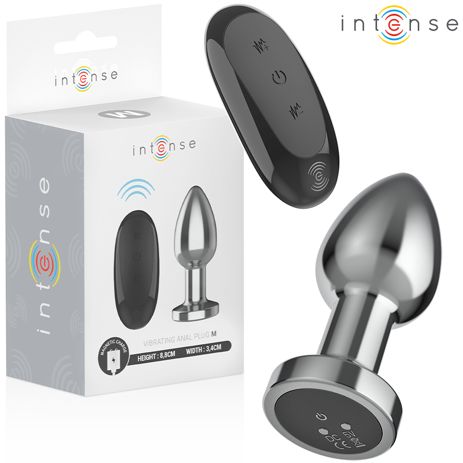 INTENSE - ANAL PLUG 10 VIBRATIONEN METALL MIT FERNBEDIENUNG