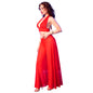 CHILIROSE - CR 4857 ROTES TOP- UND HOSEN-SET, GRÖSSE