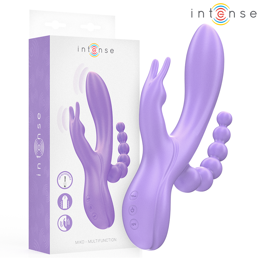 INTENSE - MIKO DREIFACHVIBRATOR RABBIT & STIMULATOR & ANAL 7 VIBRATIONEN