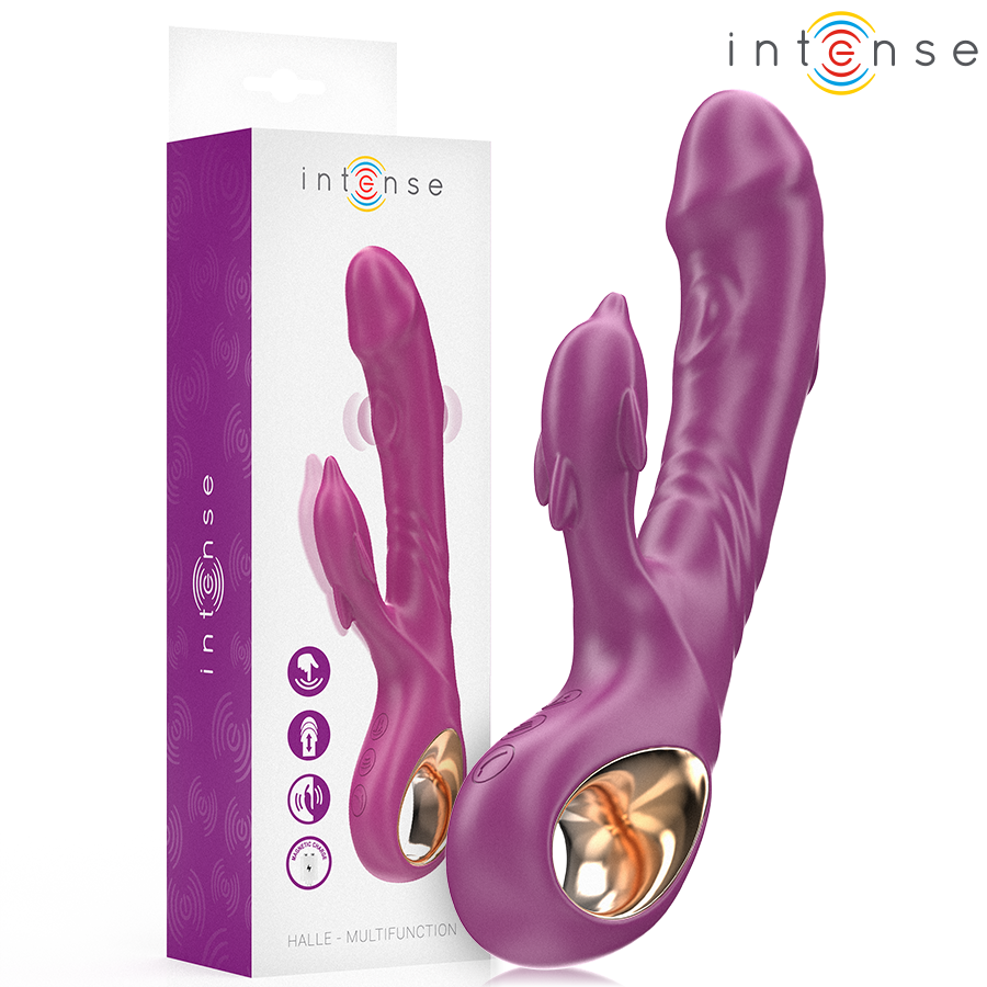 INTENSE - HALLE MULTIFUNKTIONSVIBRATOR MIT DELFIN-STIMULIERENDER ZUNGE