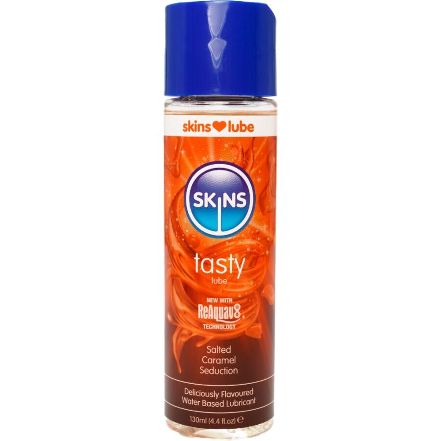 SKINS – KÖSTLICHES, WASSERBASIERTES GLEITMITTEL MIT GESALZENEM KARAMELL-GESCHMACK 130 ML