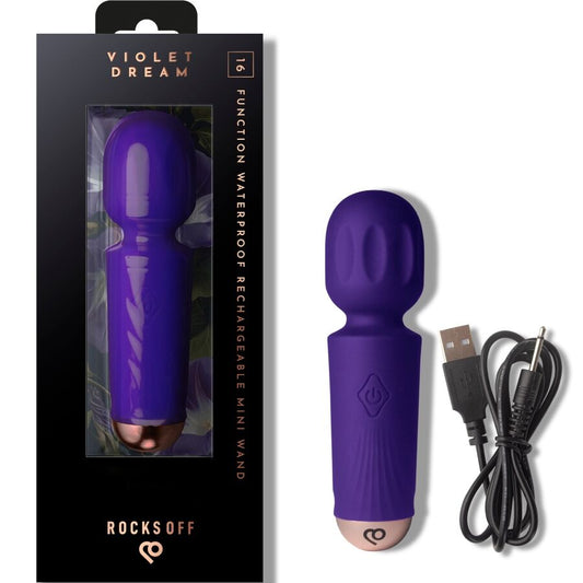 ROCKS-OFF - MINI-AUFLADBARER STAB MIT 16 FUNKTIONEN VIOLET DREAM