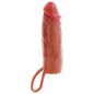 GET REAL – FEUCHTIGKEITSSPENDENDE SILIKON-PENISHÜLLE IN KARAMELL, 16 CM