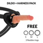 CYBER SILICOCK - STRAP-ON ANSEL MIT 3 RINGEN GRATIS 15.5 CM -O- 2.9 CM