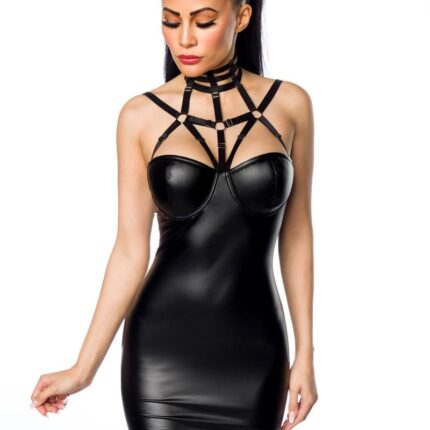 Harness-Wetlook-Minikleid 18265 - XL/2XL