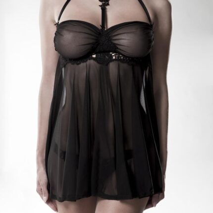 schwarzes Negligé 20026 - S/M