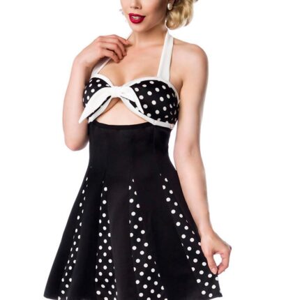 Godet-Kleid mit Schleife XS