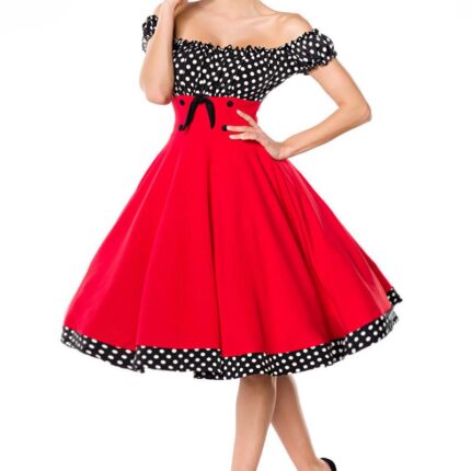 schulterfreies Swing-Kleid S