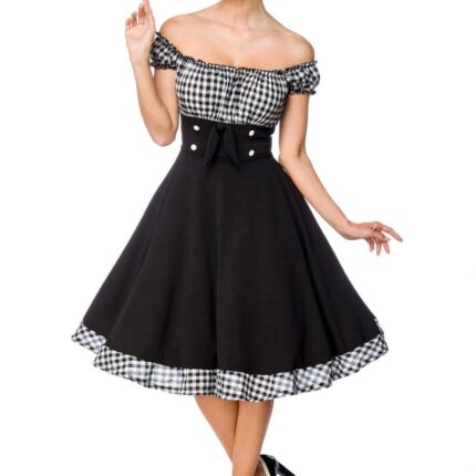 schulterfreies Swing-Kleid S