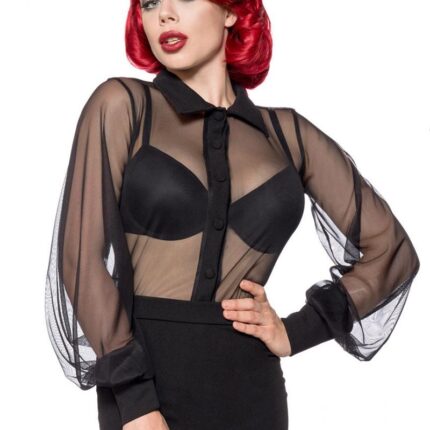 Netz-Bluse XXS