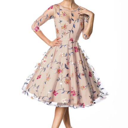 Belsira Premium Blumenkleid 2XL