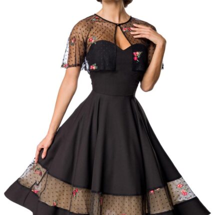 Vintage-Kleid mit Cape XS
