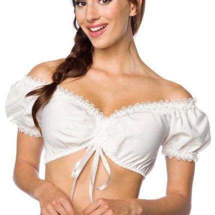 schulterfreie Dirndlbluse L