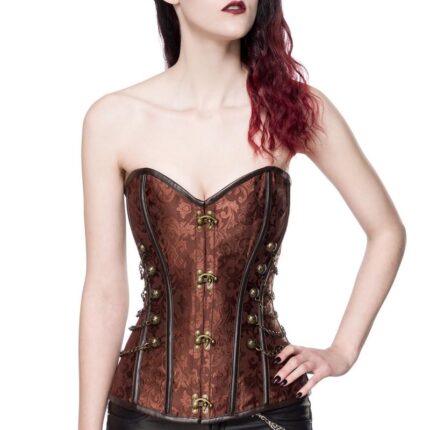 Punk/Gothic-Corsage aus Brokat L