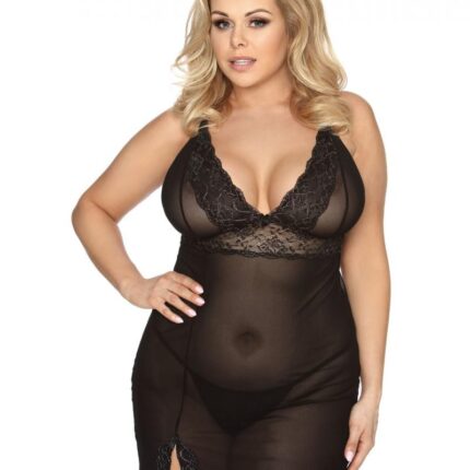 schwarzes Negligee AA052175 - XL/2XL