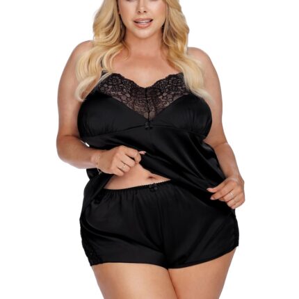 schwarzes Set AA053634 von Anais Apparel Plus Size