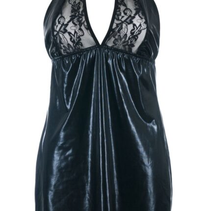 schwarzes Wetlook Chemise SB/1001 54/56 Sexy Base Kollektion by Andalea