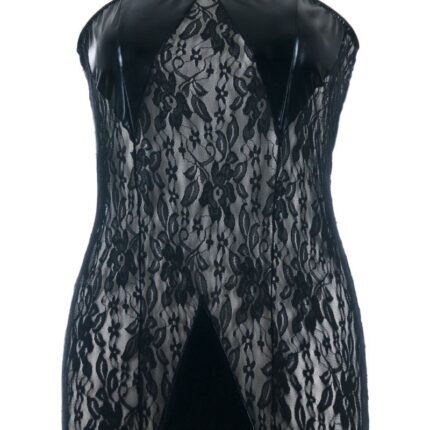 schwarzes Wetlook Chemise SB/1005 50/52 Sexy Base
