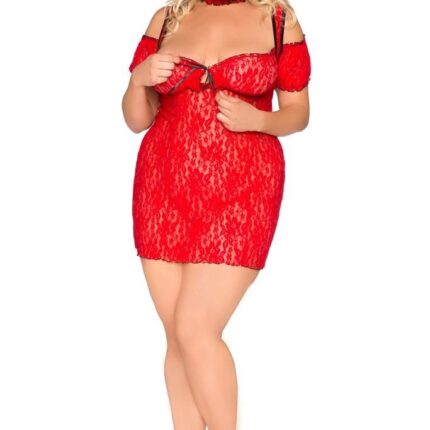 rotes Chemise SB/1008 38/40 Sexy Base